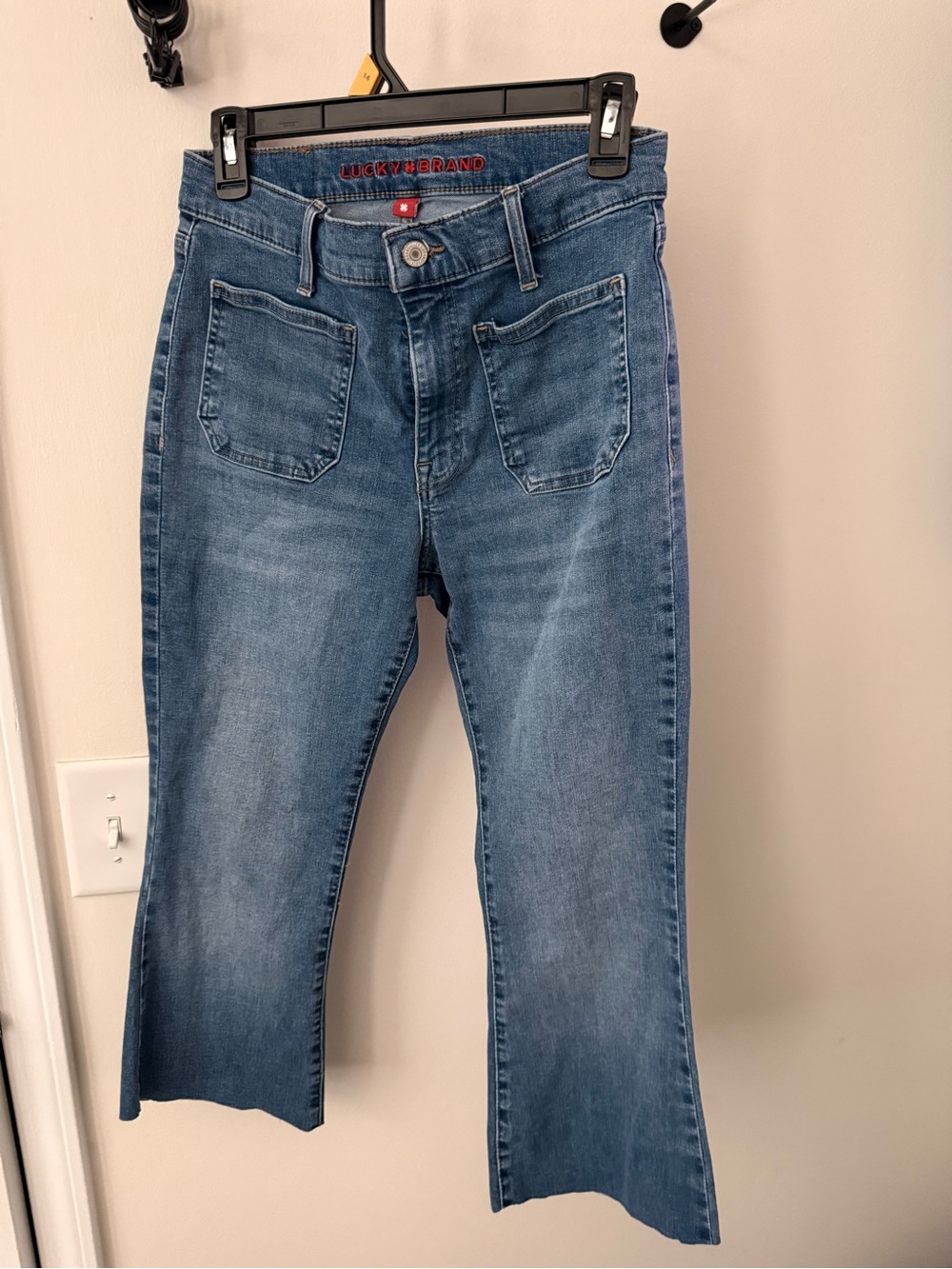 Lucky Brand Medium Blue Cropped Flare Jeans